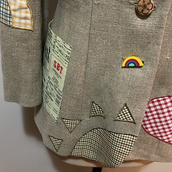 Moschino Cheap Chic Linen Butterfly Lady Bug Blazer - Picture 5 of 16